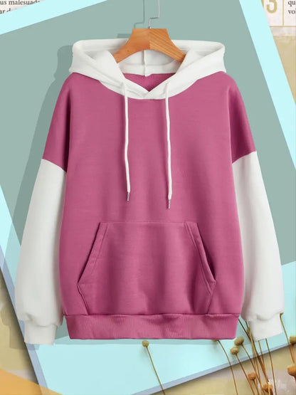 Fashionable Men's Hoodie Contrasting Colors
