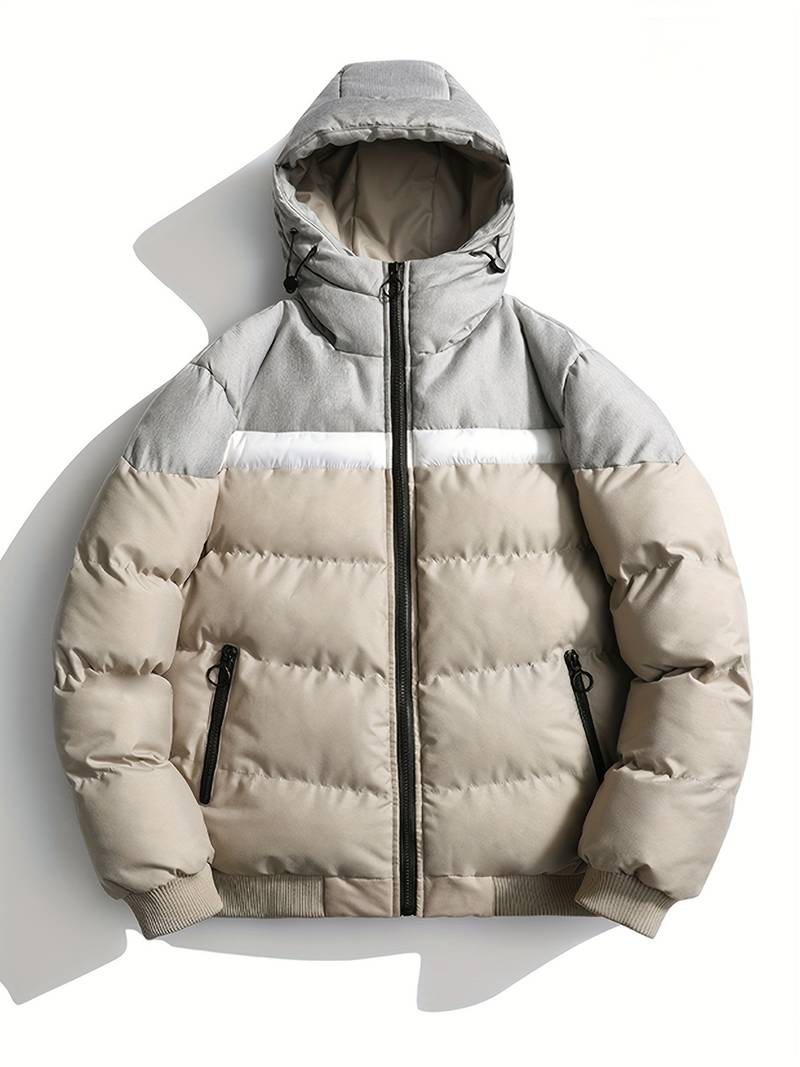 Casual Padded Color Block Jacket