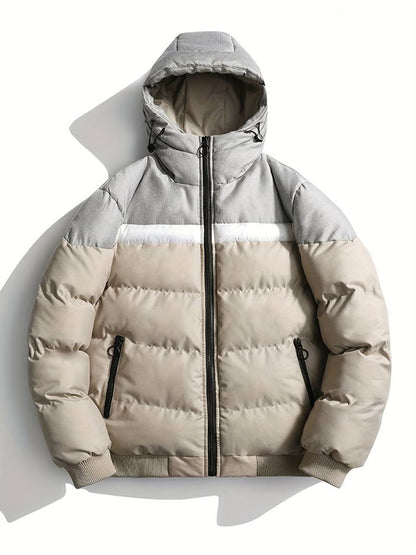 Casual Padded Color Block Jacket