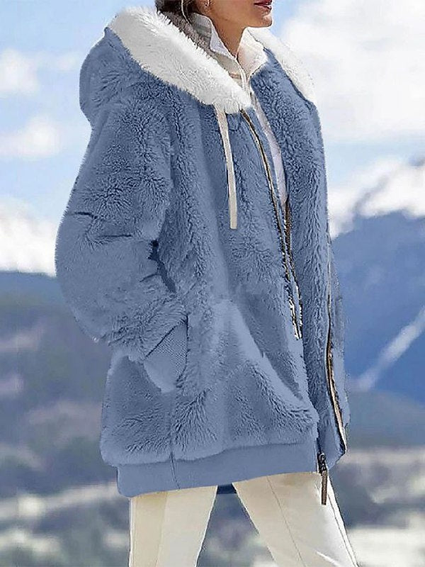 Soft winter jacket plush women's shoes