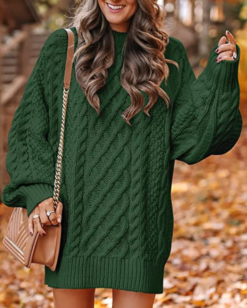 Classic Comfortable Long-Sleeved Plain Sweater
