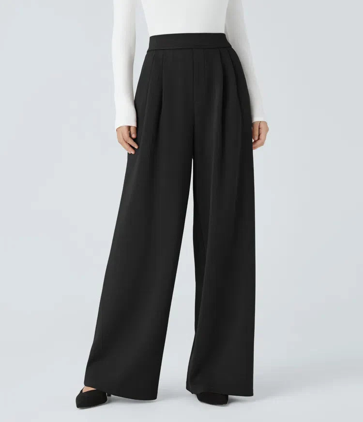 Elegant Women's High-Waisted Trousers