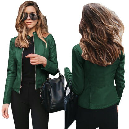 Stilvolle Lederjacke Damen Modell - IdealeKleiden