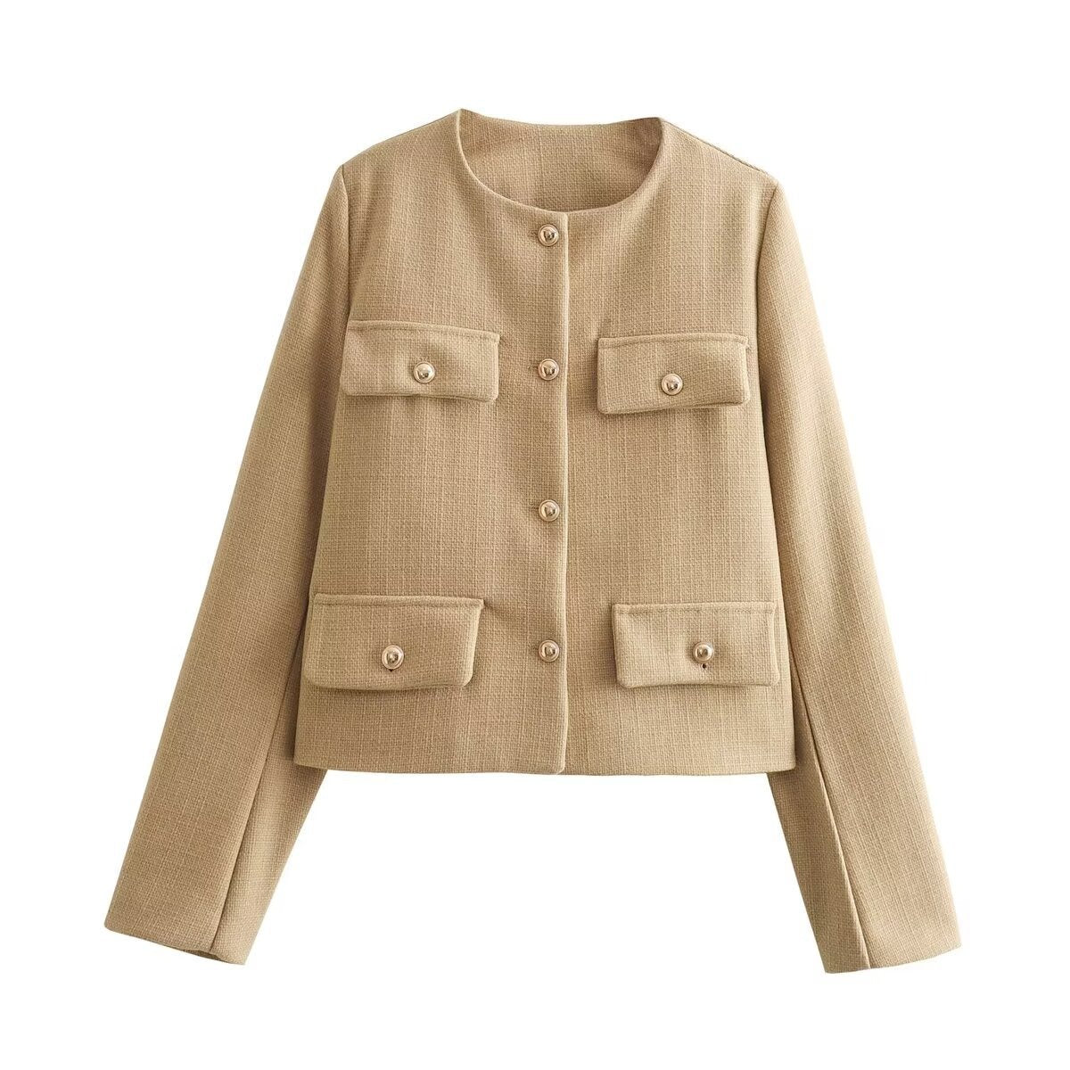 Elegant Blazer Jacket with Lapel Collar Design