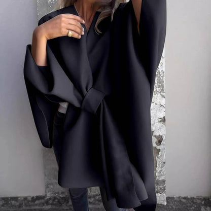 Women's Long Cardigan Batwing Sleeves Elegant