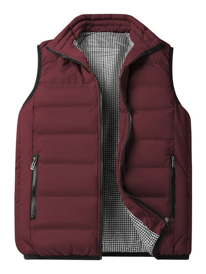 Men's Padded Vest Warm Insulated