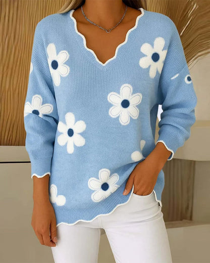 Fashionable Jacquard Dress V-Neck Elegant