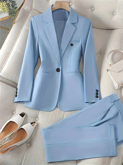 Elegant Women's Dress Classic Look Blazer Set