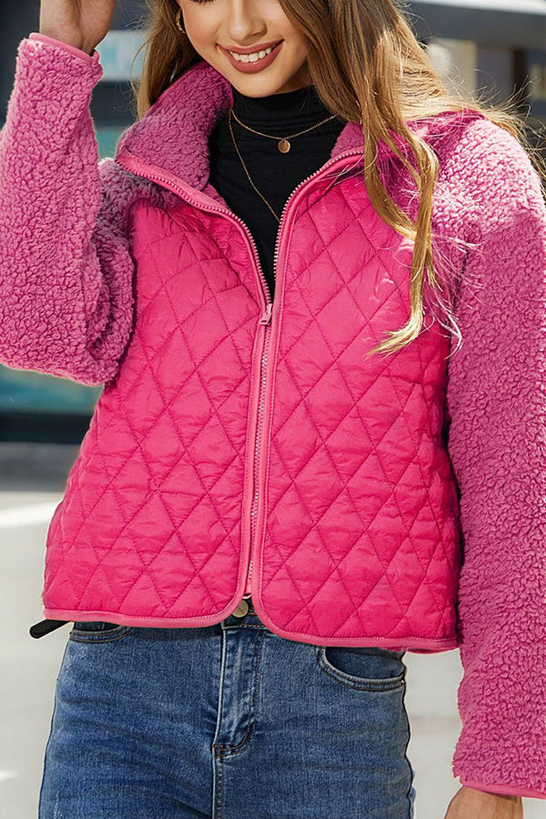 Women's Leather Jacket Long Sleeve Zipper