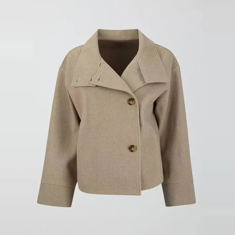 Women's Double-Breasted Winter Coat Elegant Design