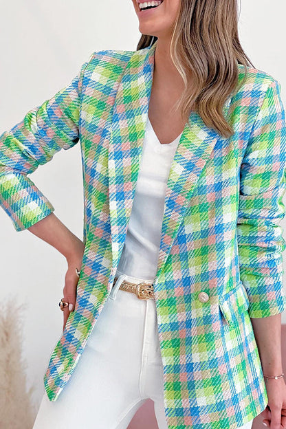 Fashion Jacket Casual Double Pocket Button Print