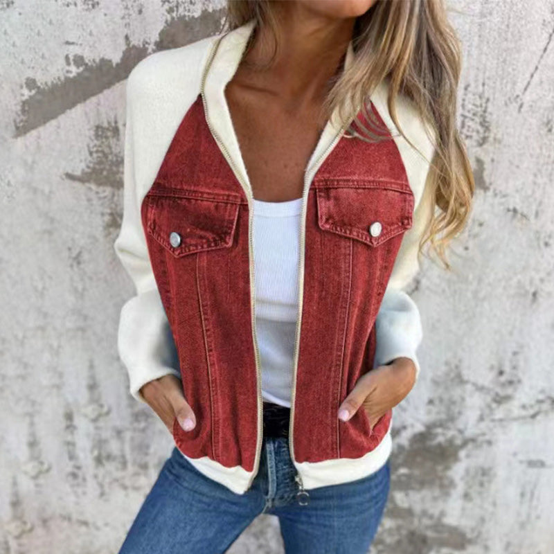 Stylish Women's Denim Jacket Classic Casual