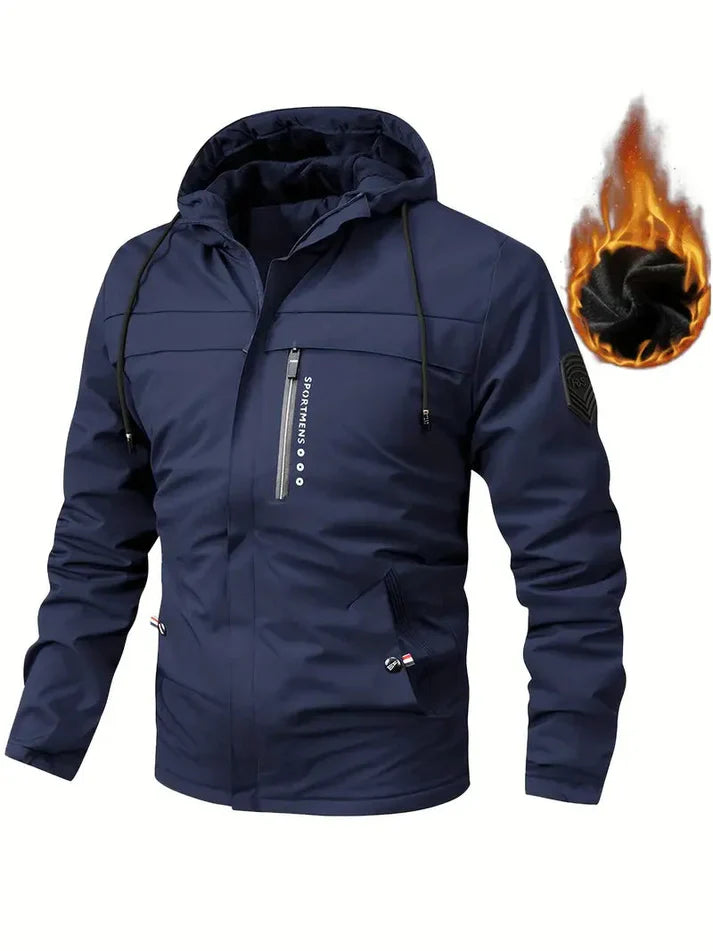 Men's Winter Jacket Fur-lined Warm Insulated with Pockets