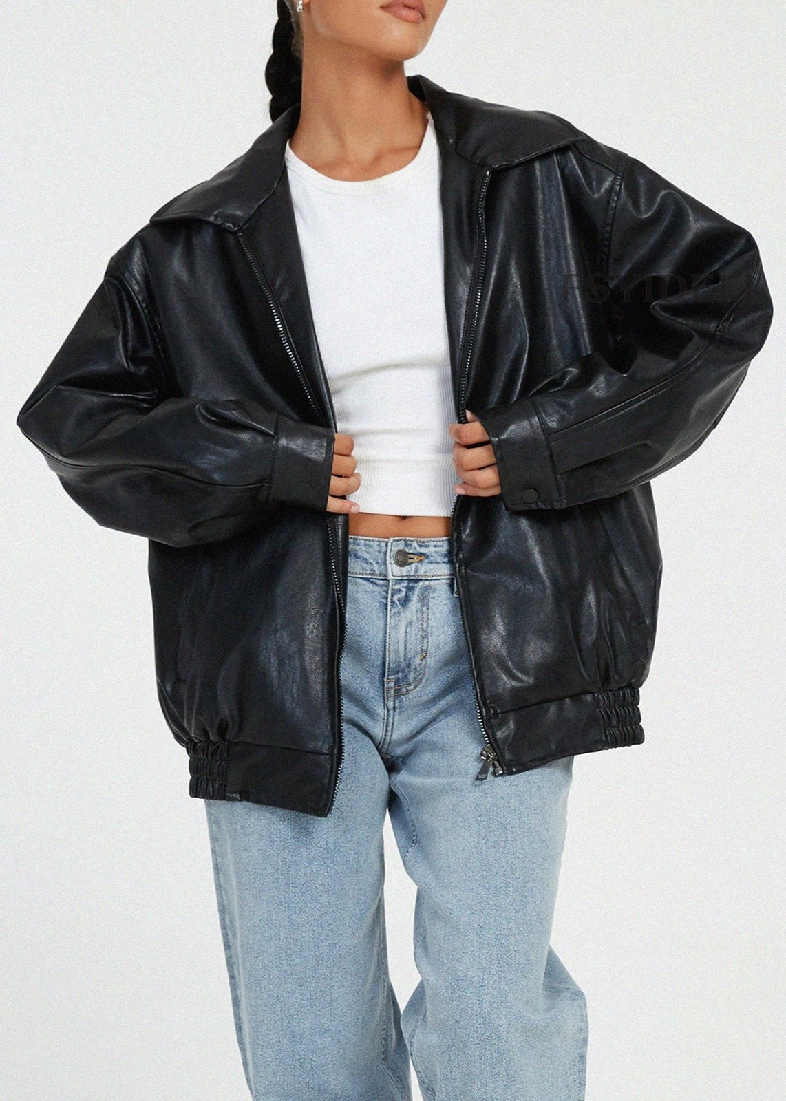 Leather Jacket Locomotive Style Cool