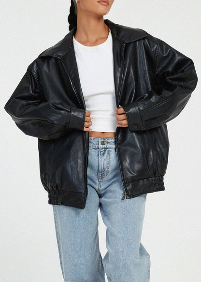 Leather Jacket Locomotive Style Cool