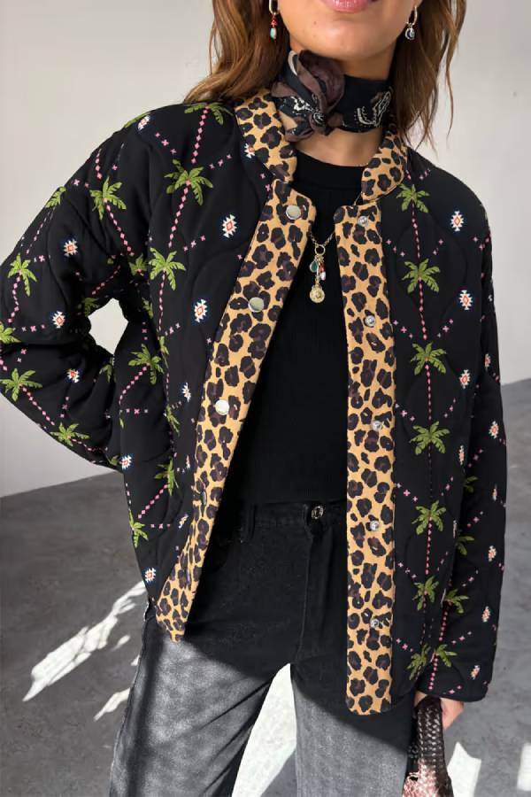 Stylish Quilted Jacket for Women, Black