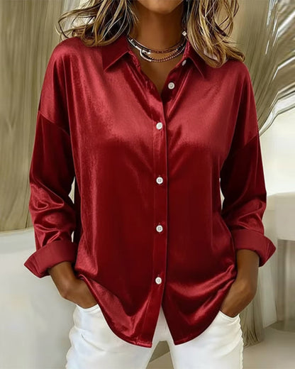 Elegant men's shirt with revere collar