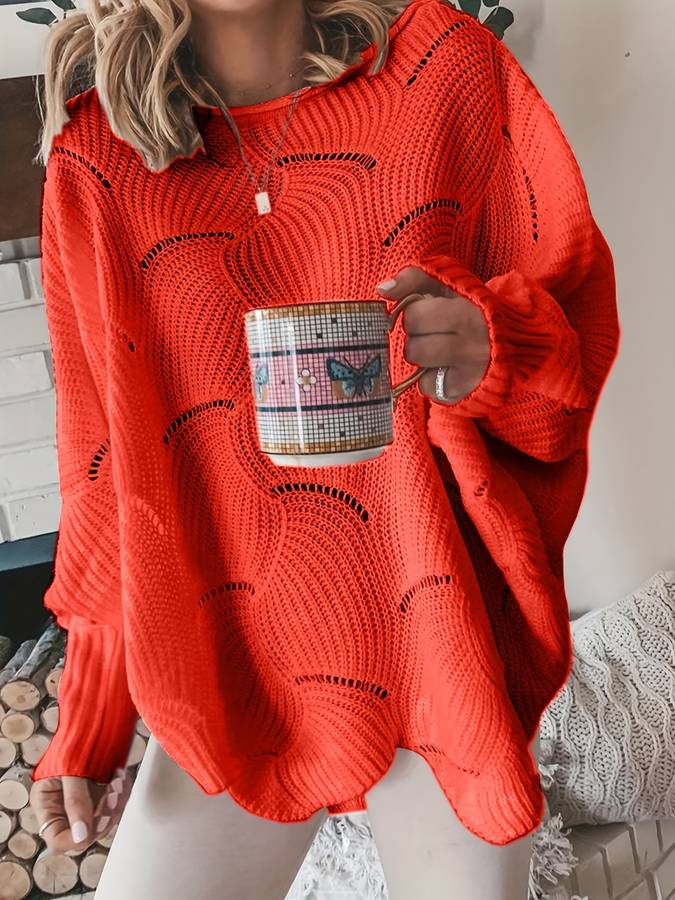 Einfacher Strickpullover Casual Style - IdealeKleiden
