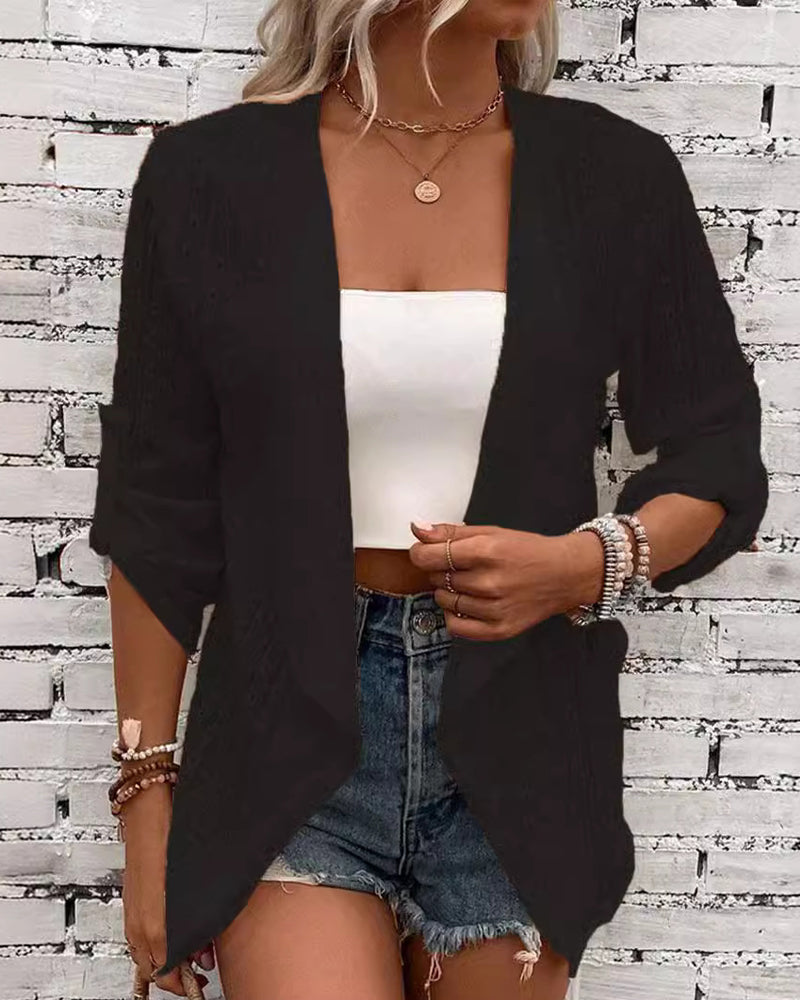 Women's Elegant Modern Plain Cardigan