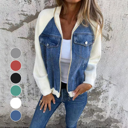 Stylish Women's Denim Jacket Classic Casual