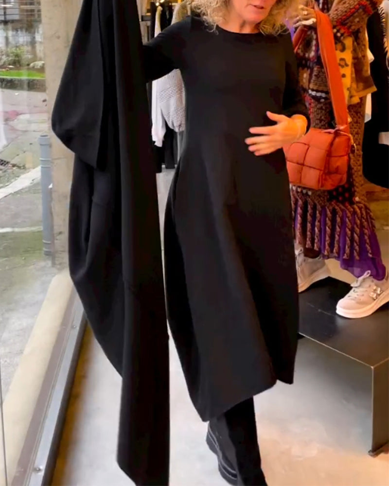 Elegantes Einfarbiges Damenkleid - IdealeKleiden