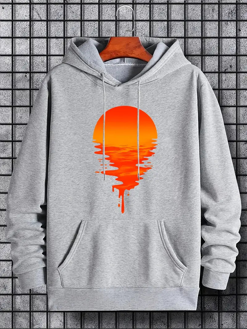 Men's Hoodie Sunset Motif
