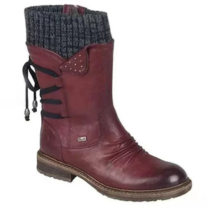 Stylish Winter Ankle Boots Lace-up Elegant