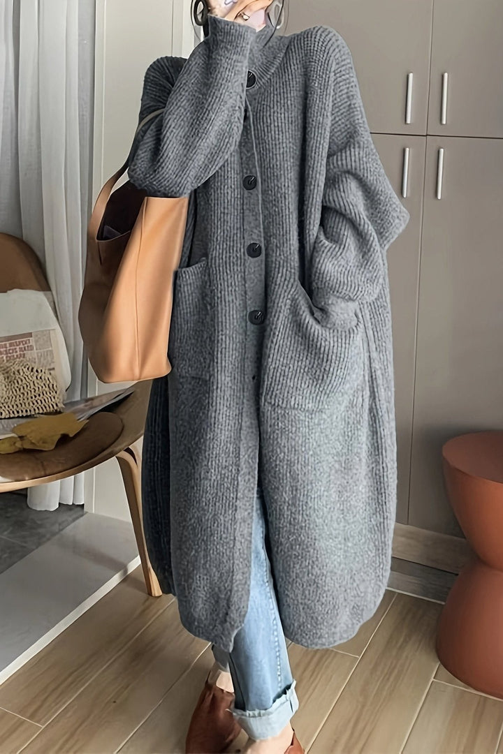 Übergroße Oversized Weste Langestyle - IdealeKleiden