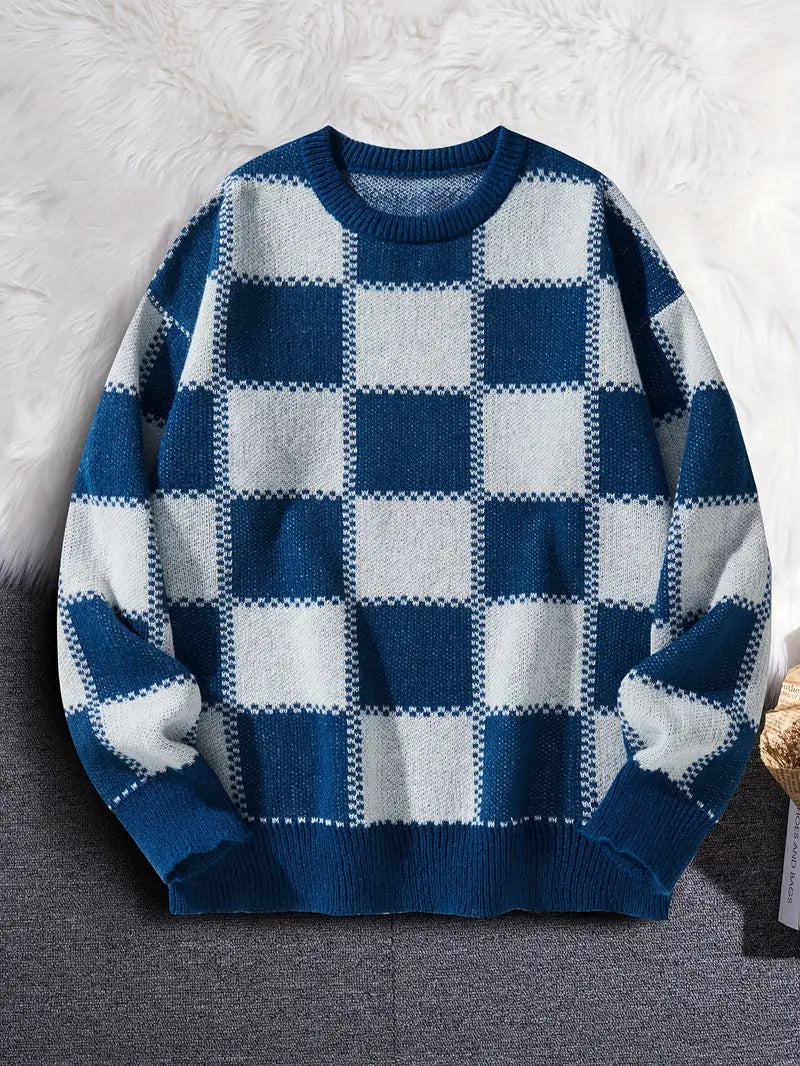Men's Checkered Pullover