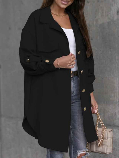 Comfortable Women's Jacket Long-Sleeved Wool Collar