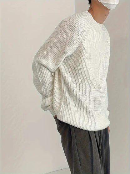 Fashionable Men's Long-Sleeve Crew Neck Shirt