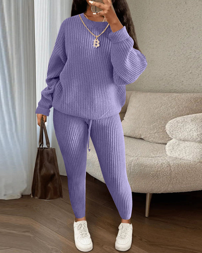 Elegant Two-Piece Outfit Round Neck