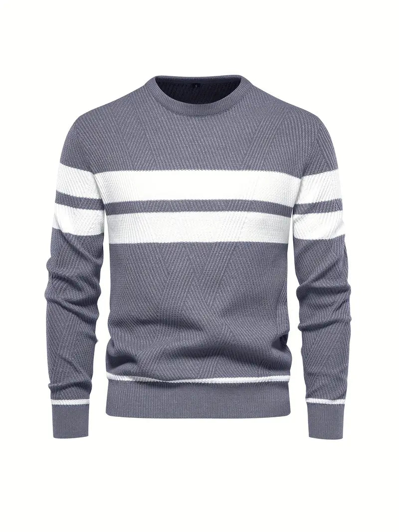 Men's Striped Pattern Modern Jumper