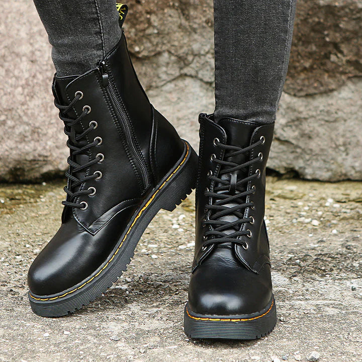 Comfortable Boots Women Laces Zipper