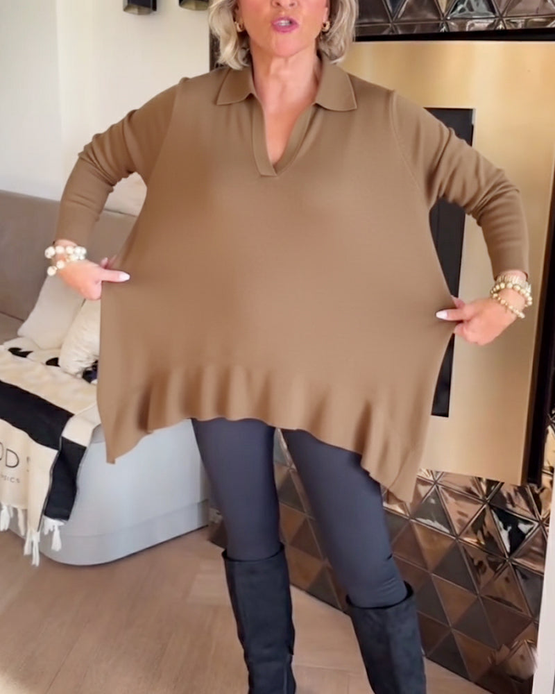 Elegant Blouse Long-Sleeve Top