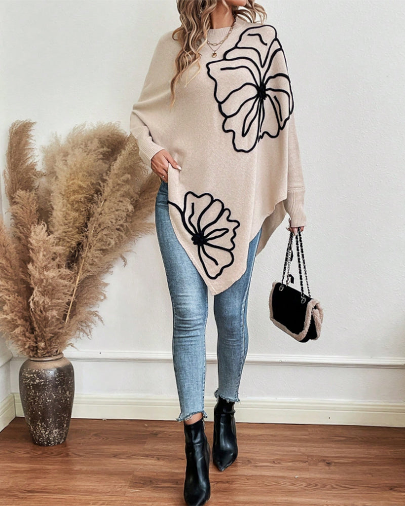 Cuddly Sweatshirt Batwing Sleeves
