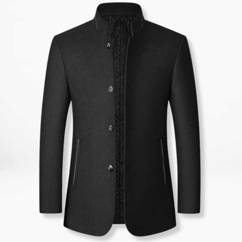 Classic Women's Jacket Wool Blend Elegant Buttons