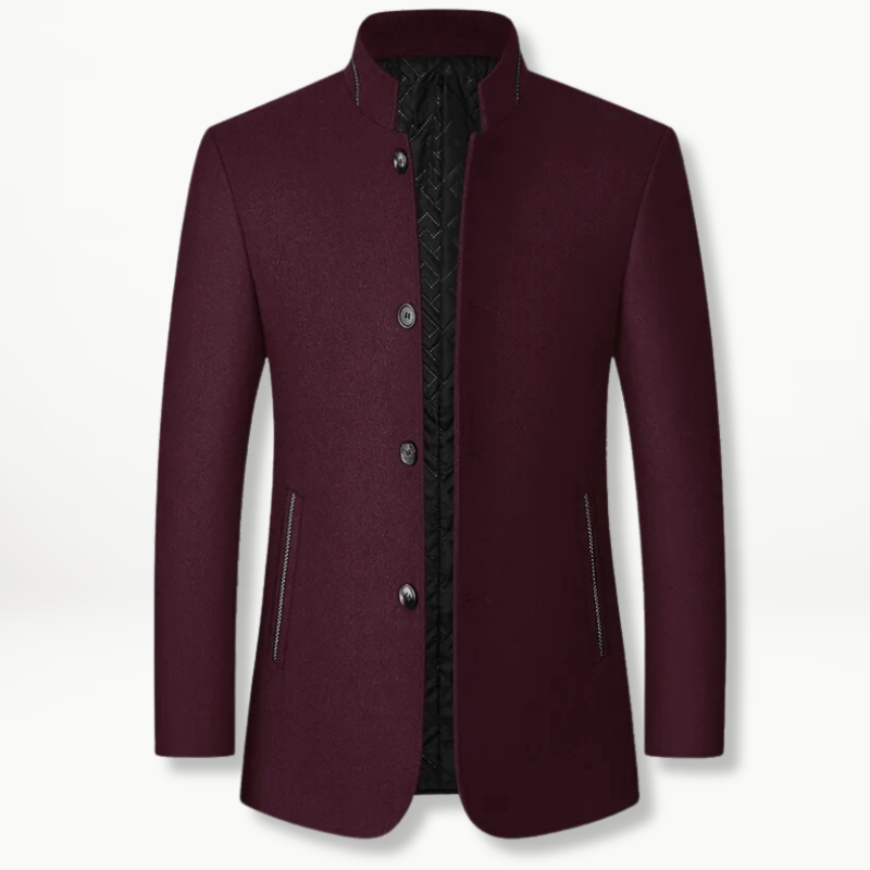 Classic Women's Jacket Wool Blend Elegant Buttons