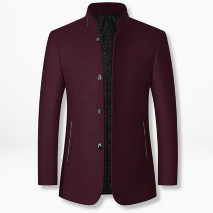 Classic Women's Jacket Wool Blend Elegant Buttons