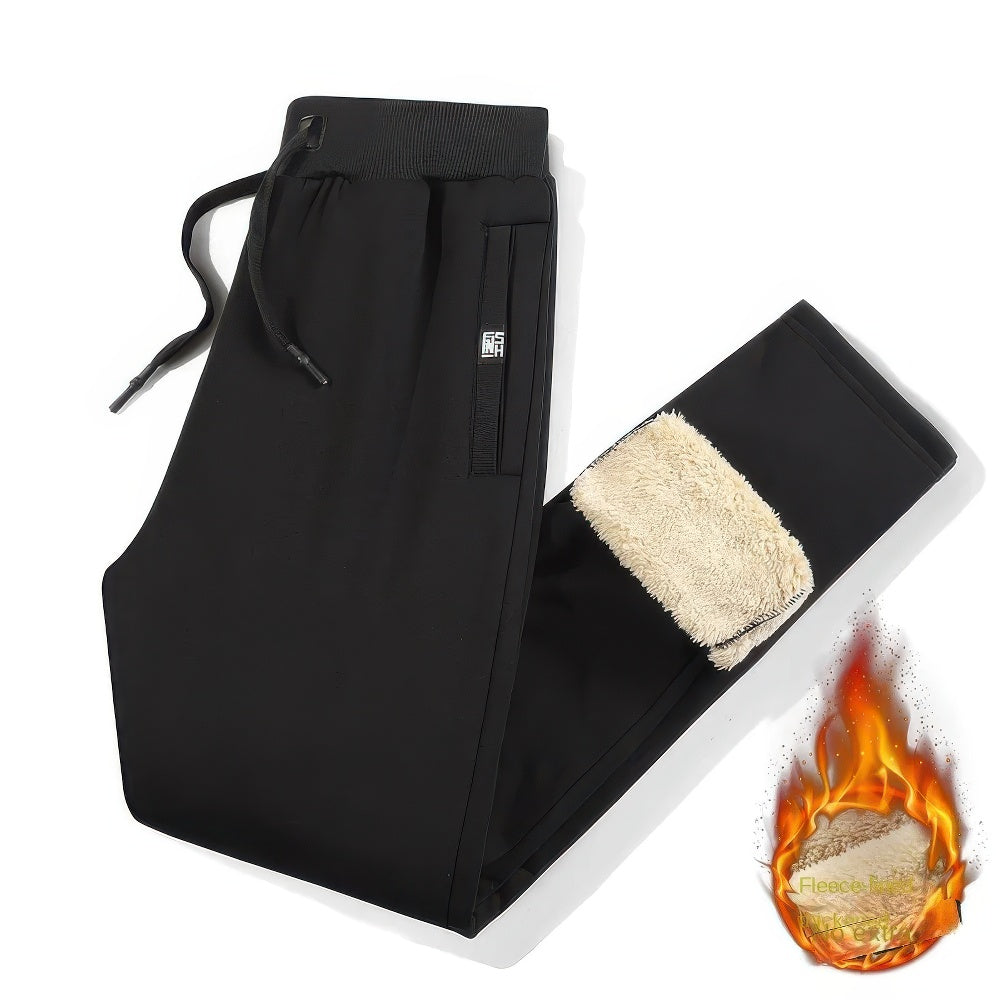 Soft Jogging Pants Fleece Lining Warm and Comfortable