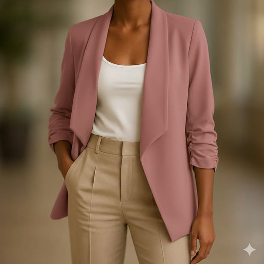 Eleganter Damen Blazer Langarm Formal - IdealeKleiden