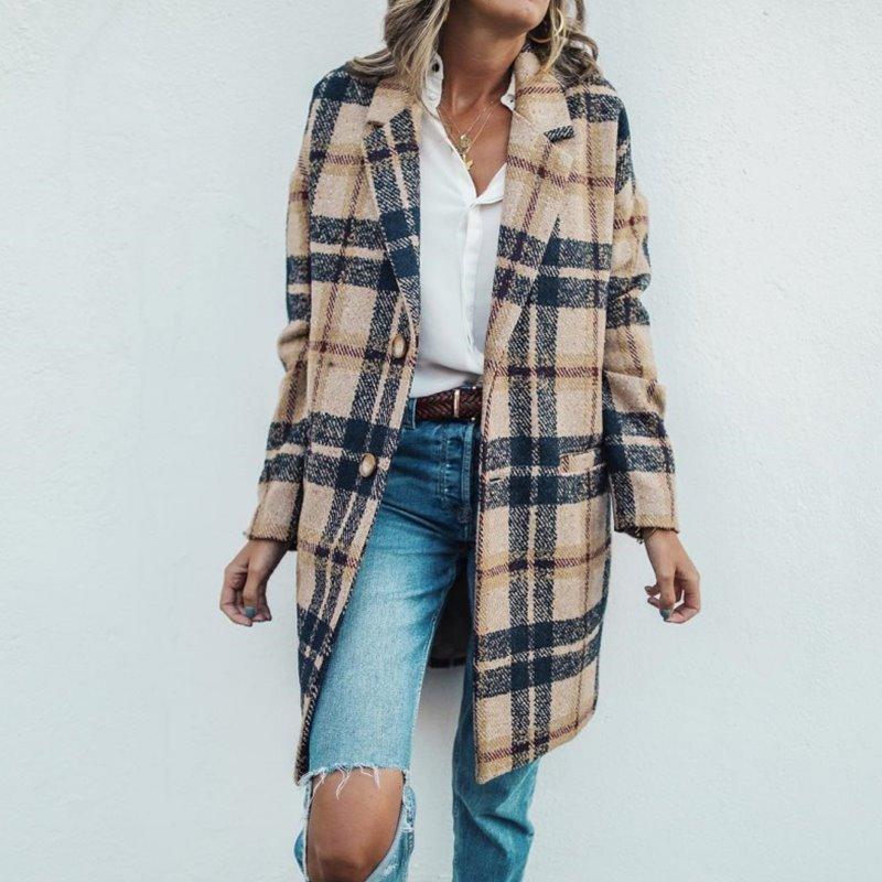 Elegant women's coat wool blend classic tailored