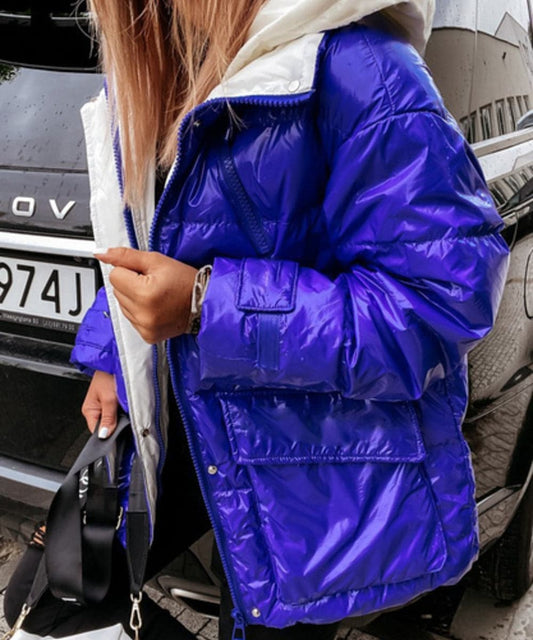 Wasserdichte Steppjacke Damen - Warme Winterjacke mit Kapuze - IdealeKleiden