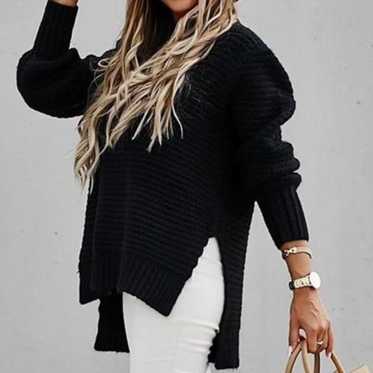 Große Strickpullover Damen Weich Warm Oversized - IdealeKleiden