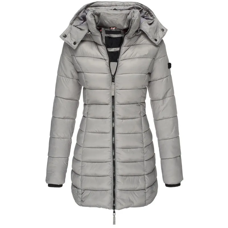 Winterjacke Damen Lang Kapuze Daunenfüllung - IdealeKleiden