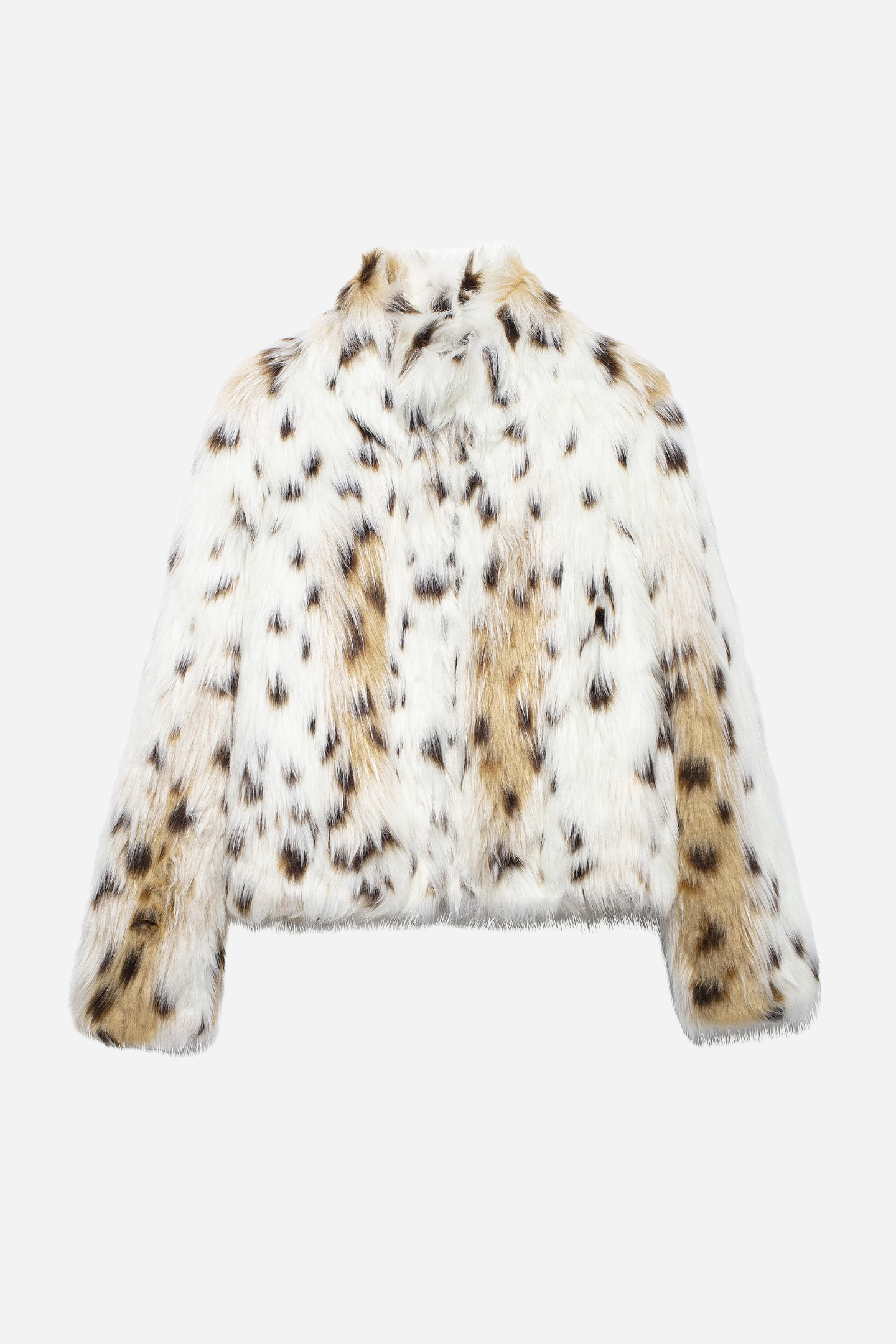 Modische Faux-Pelz-Jacke Leoparden-Druck