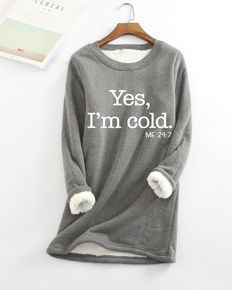 Trendy Sweatshirt English Text Print