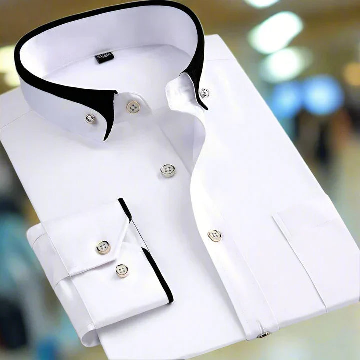 Elegant Long-Sleeve Men's Classic Shirt