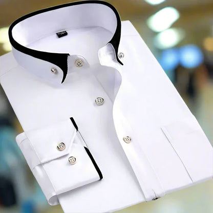 Elegant Long-Sleeve Men's Classic Shirt