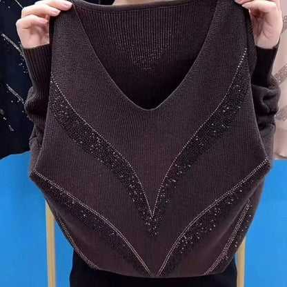 Elegant V-Neck Sweaters for Women Warm Winter Style